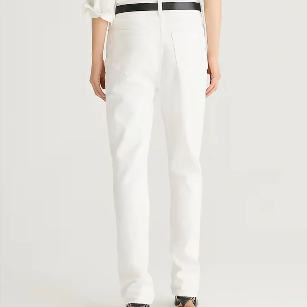 J crew Classic straight jean in white